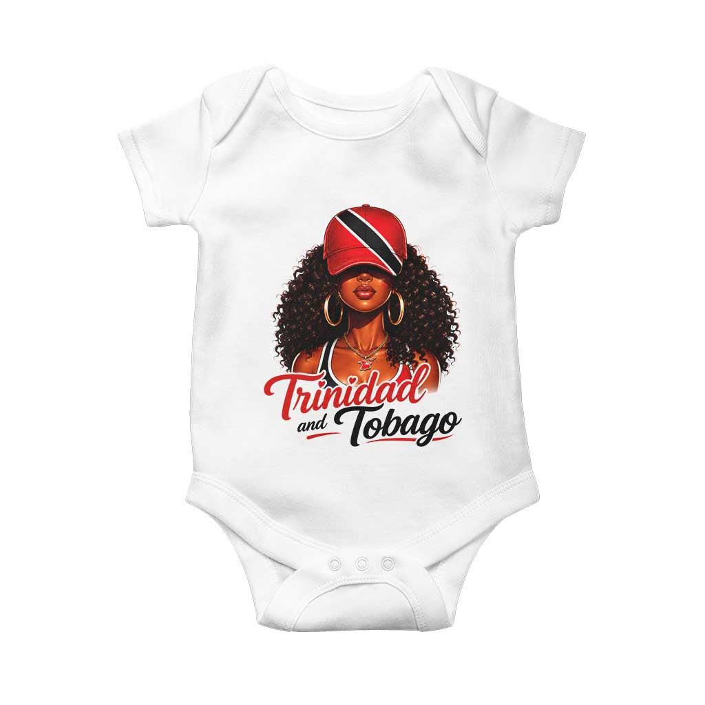 Trinidad and Tobago Afro Girl Baby Onesie Trini Black Queen Caribbean Pride Heritage Gift