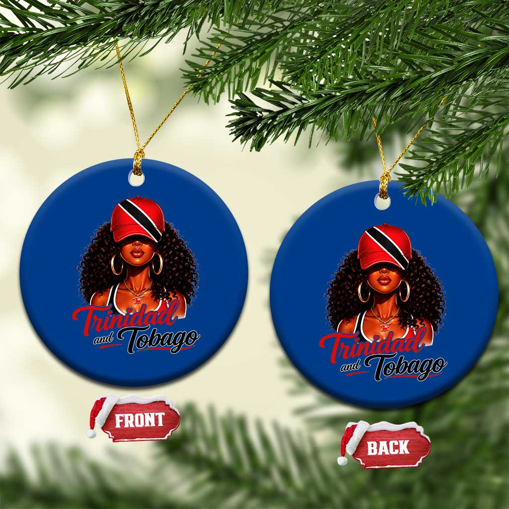 Trinidad and Tobago Afro Girl Ceramic Ornament Trini Black Queen Caribbean Pride Heritage Gift