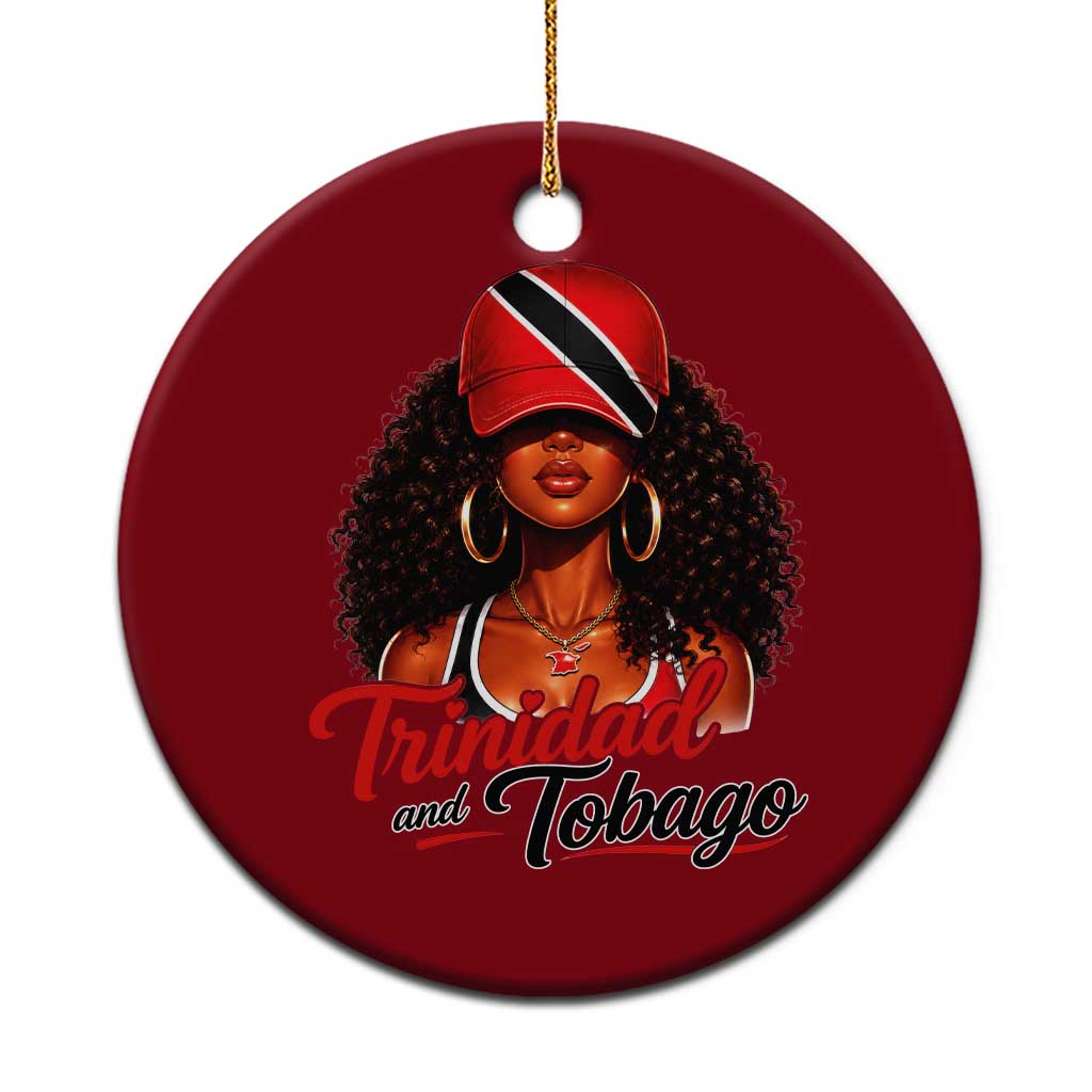 Trinidad and Tobago Afro Girl Ceramic Ornament Trini Black Queen Caribbean Pride Heritage Gift