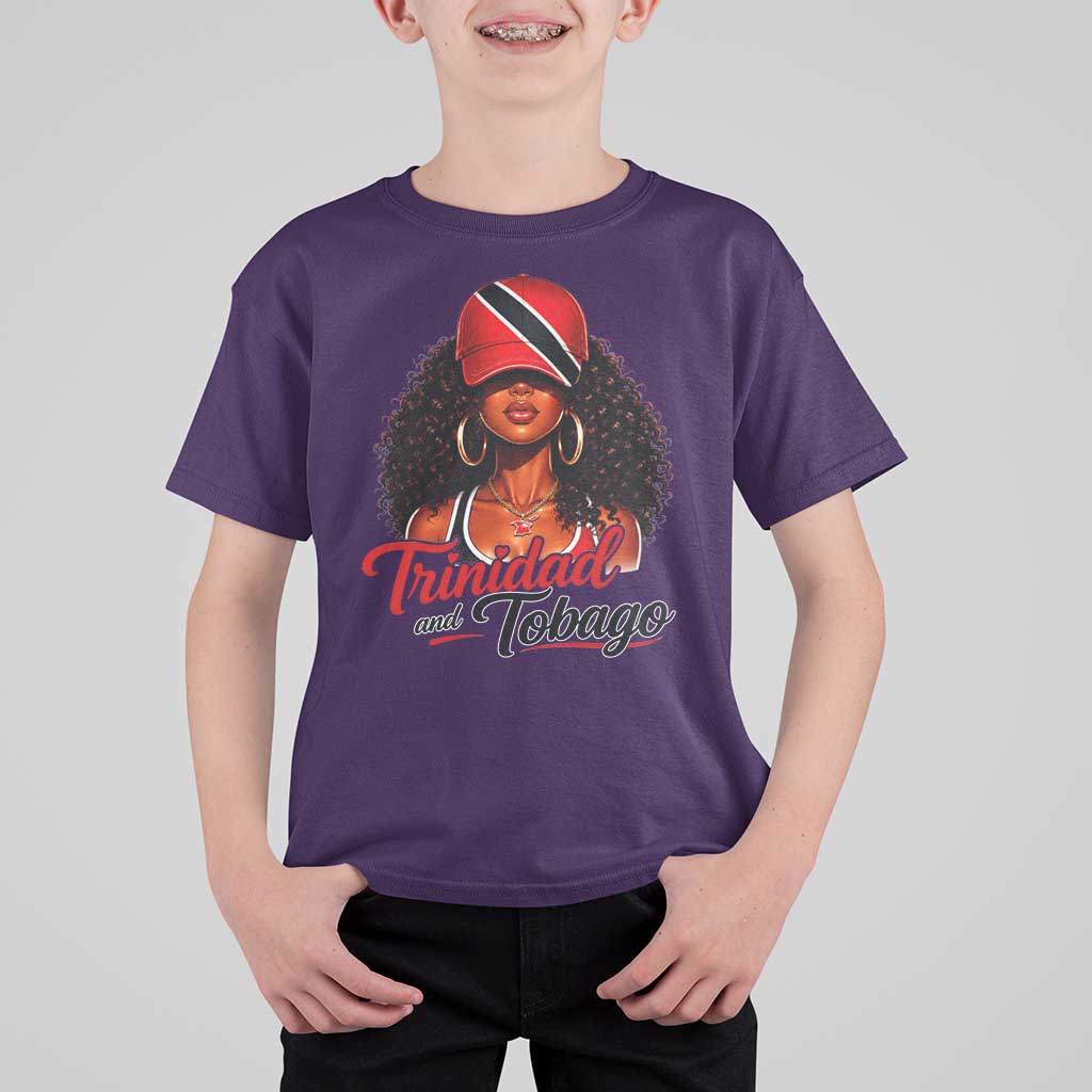 Trinidad and Tobago Afro Girl T Shirt For Kid Trini Black Queen Caribbean Pride Heritage Gift