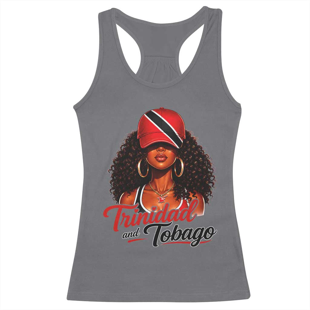 Trinidad and Tobago Afro Girl Racerback Tank Top Trini Black Queen Caribbean Pride Heritage Gift