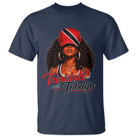 Trinidad and Tobago Afro Girl T Shirt Trini Black Queen Caribbean Pride Heritage Gift