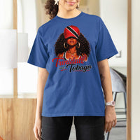 Trinidad and Tobago Afro Girl T Shirt For Women Trini Black Queen Caribbean Pride Heritage Gift