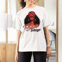 Trinidad and Tobago Afro Girl T Shirt For Women Trini Black Queen Caribbean Pride Heritage Gift