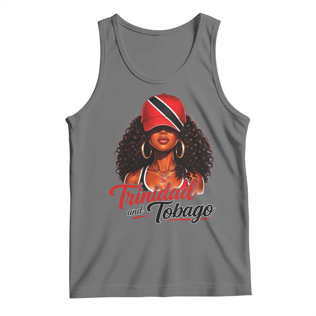 Trinidad and Tobago Afro Girl Tank Top Trini Black Queen Caribbean Pride Heritage Gift