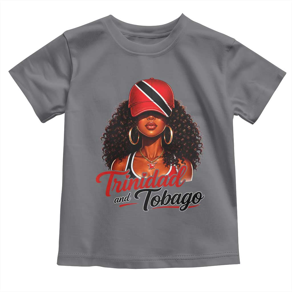 Trinidad and Tobago Afro Girl Toddler T Shirt Trini Black Queen Caribbean Pride Heritage Gift
