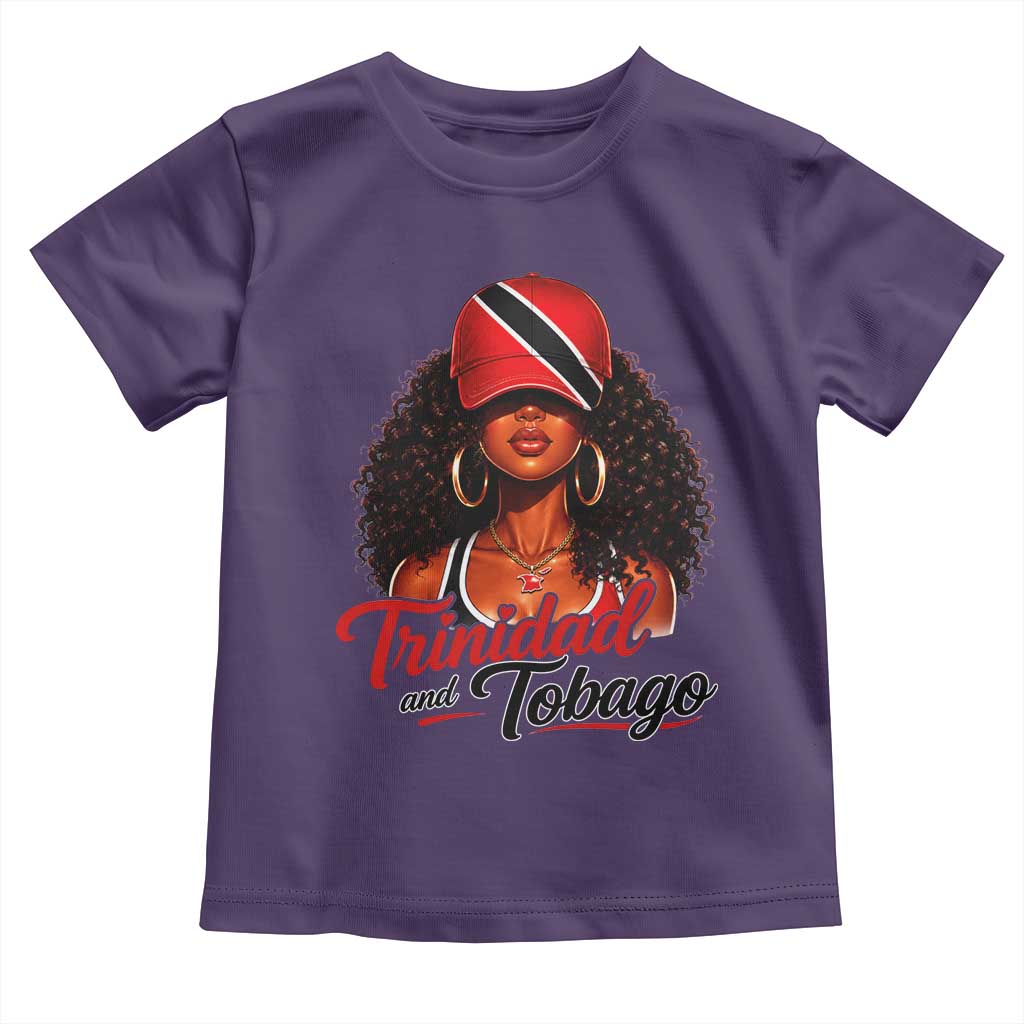 Trinidad and Tobago Afro Girl Toddler T Shirt Trini Black Queen Caribbean Pride Heritage Gift