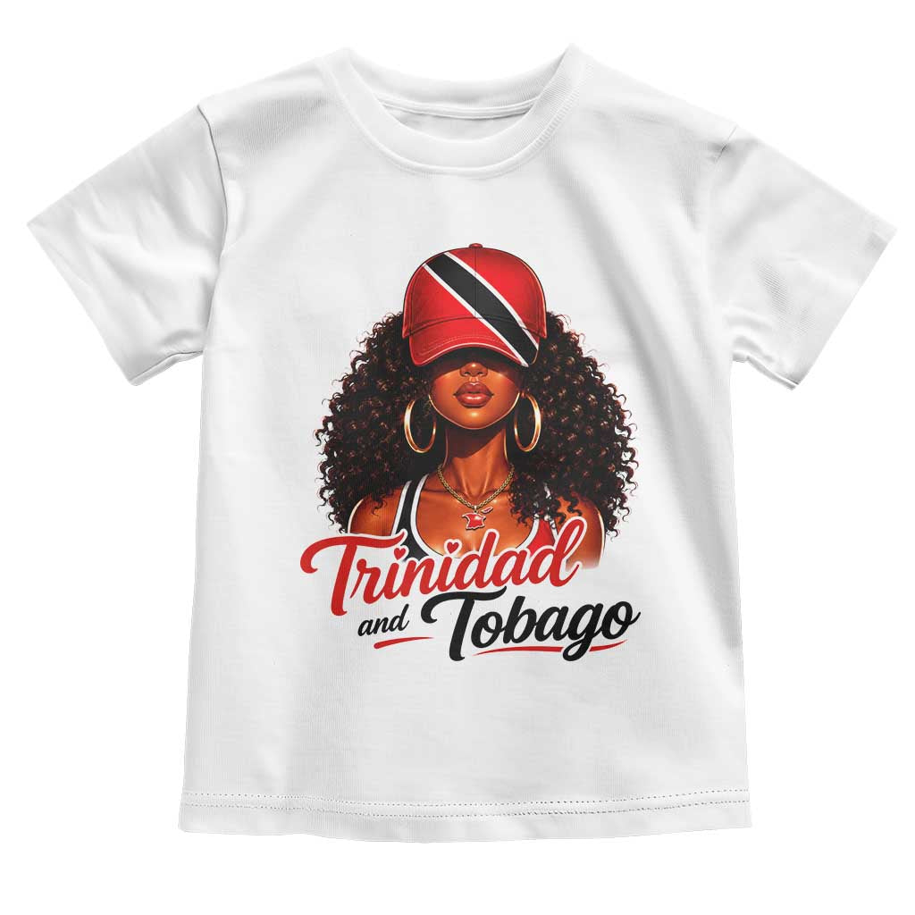 Trinidad and Tobago Afro Girl Toddler T Shirt Trini Black Queen Caribbean Pride Heritage Gift