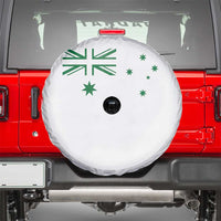 Green Australian Flag Spare Tire Cover Australia Patriotic Country Pride Monochrome Minimalist Graphic