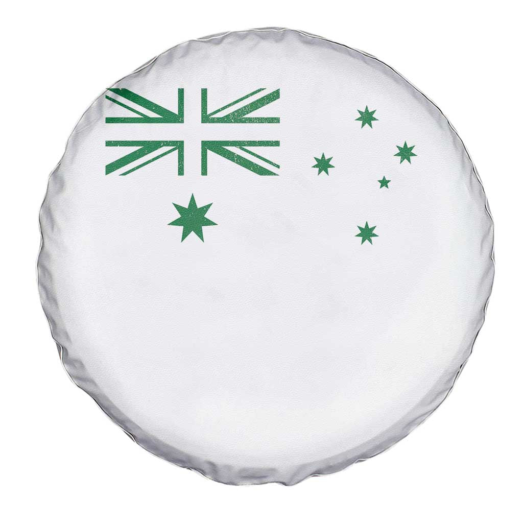 Green Australian Flag Spare Tire Cover Australia Patriotic Country Pride Monochrome Minimalist Graphic