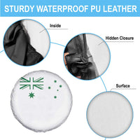Green Australian Flag Spare Tire Cover Australia Patriotic Country Pride Monochrome Minimalist Graphic