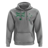 Green Australian Flag Hoodie Australia Patriotic Country Pride Monochrome Minimalist Graphic