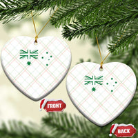 Green Australian Flag Ceramic Ornament Australia Patriotic Country Pride Monochrome Minimalist Graphic