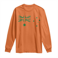 Green Australian Flag Long Sleeve Shirt Australia Patriotic Country Pride Monochrome Minimalist Graphic
