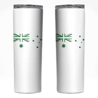 Green Australian Flag Skinny Tumbler Australia Patriotic Country Pride Monochrome Minimalist Graphic