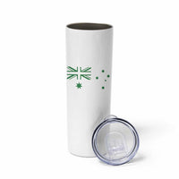 Green Australian Flag Skinny Tumbler Australia Patriotic Country Pride Monochrome Minimalist Graphic