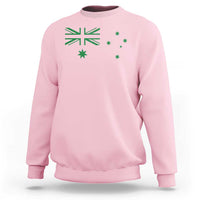 Green Australian Flag Sweatshirt Australia Patriotic Country Pride Monochrome Minimalist Graphic
