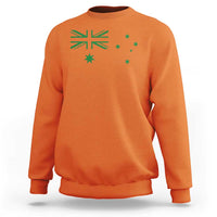 Green Australian Flag Sweatshirt Australia Patriotic Country Pride Monochrome Minimalist Graphic
