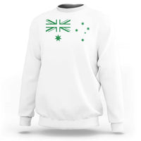 Green Australian Flag Sweatshirt Australia Patriotic Country Pride Monochrome Minimalist Graphic