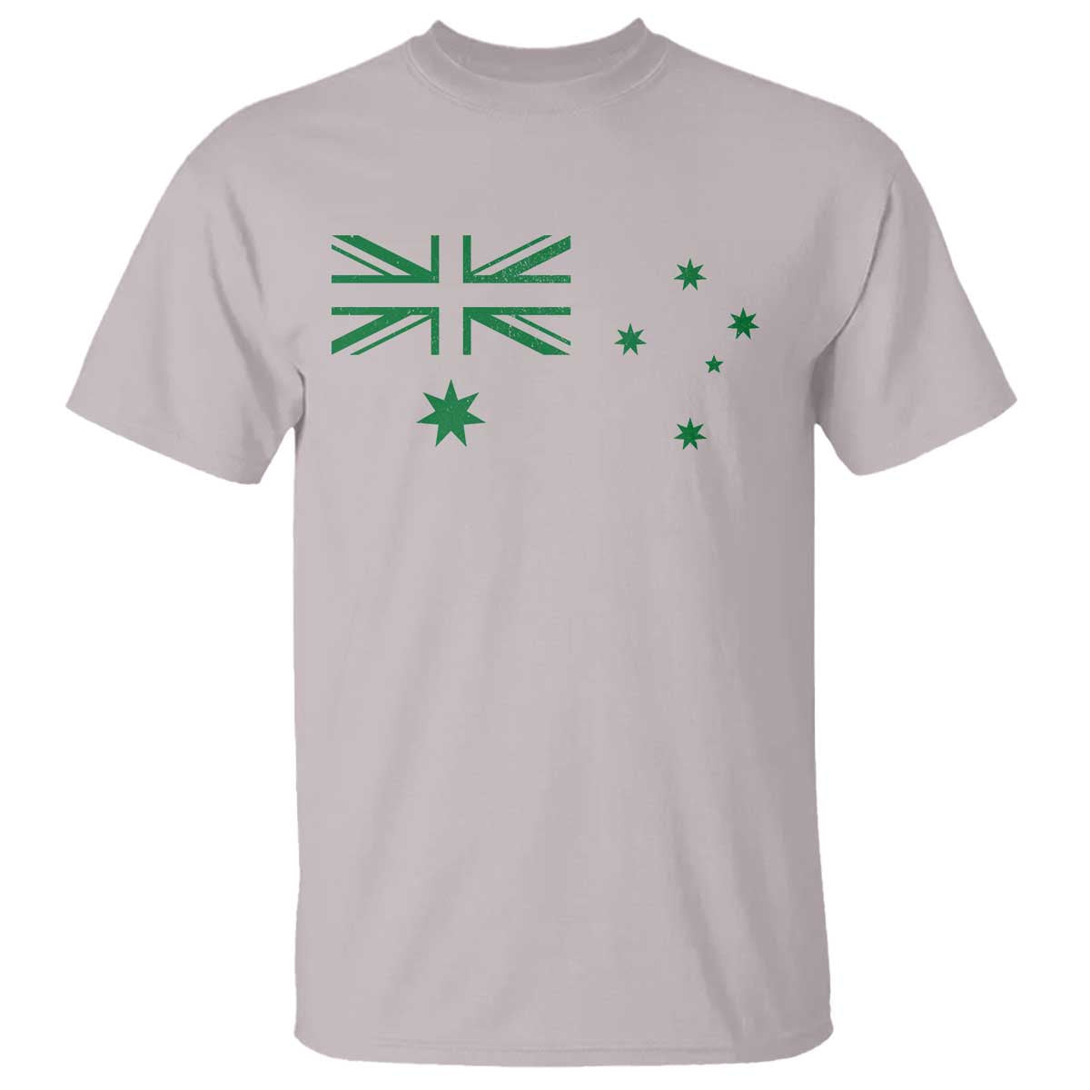 Green Australian Flag T Shirt Australia Patriotic Country Pride Monochrome Minimalist Graphic