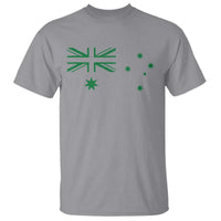 Green Australian Flag T Shirt Australia Patriotic Country Pride Monochrome Minimalist Graphic