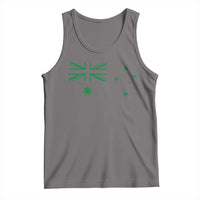 Green Australian Flag Tank Top Australia Patriotic Country Pride Monochrome Minimalist Graphic