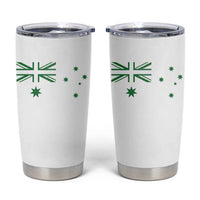 Green Australian Flag Tumbler Cup Australia Patriotic Country Pride Monochrome Minimalist Graphic