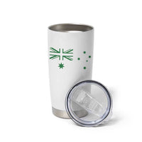 Green Australian Flag Tumbler Cup Australia Patriotic Country Pride Monochrome Minimalist Graphic