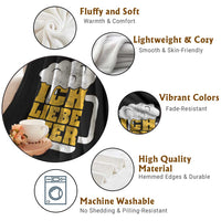 Oktoberfest Drinking Throw Blanket Ich Liebe Bier Octoberfest German - Wonder Print Shop