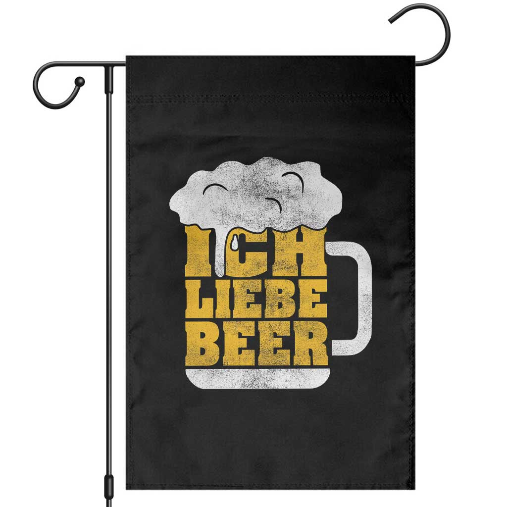 Oktoberfest Drinking Garden Flag Ich Liebe Bier Octoberfest German - Wonder Print Shop