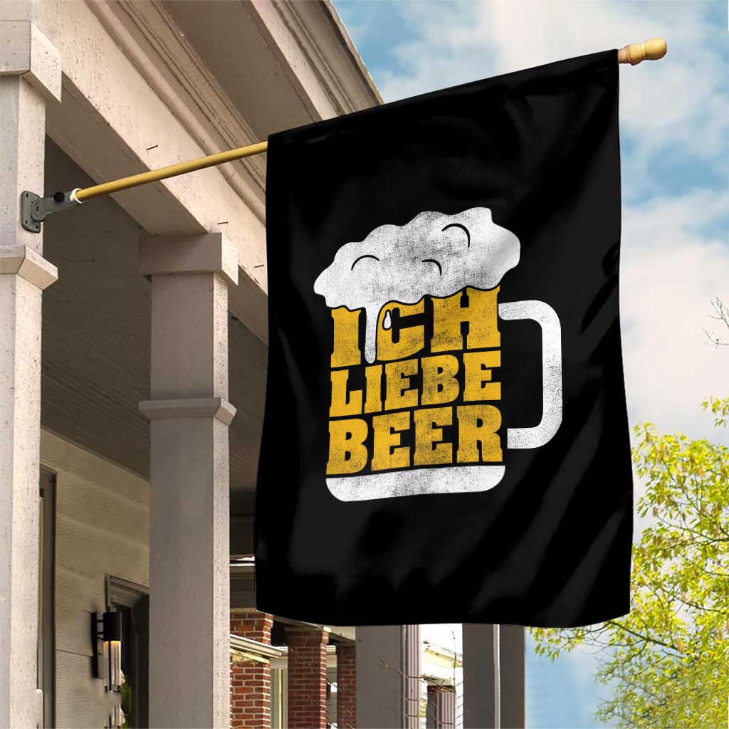 Oktoberfest Drinking Garden Flag Ich Liebe Bier Octoberfest German - Wonder Print Shop
