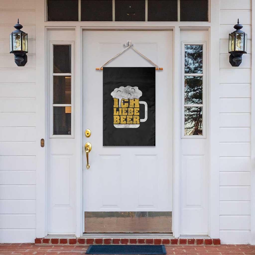 Oktoberfest Drinking Garden Flag Ich Liebe Bier Octoberfest German - Wonder Print Shop