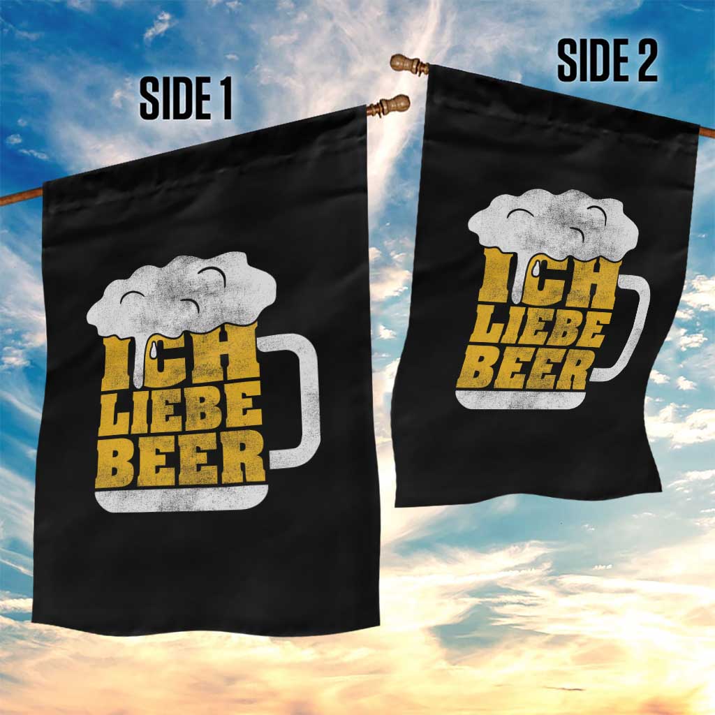 Oktoberfest Drinking Garden Flag Ich Liebe Bier Octoberfest German - Wonder Print Shop