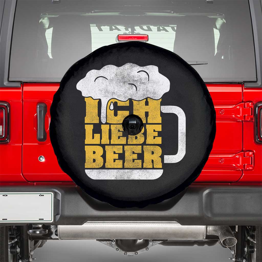Oktoberfest Drinking Spare Tire Cover Ich Liebe Bier Octoberfest German - Wonder Print Shop