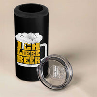 Oktoberfest Drinking 4 in 1 Can Cooler Tumbler Ich Liebe Bier Octoberfest German - Wonder Print Shop