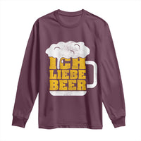Oktoberfest Drinking Long Sleeve Shirt Ich Liebe Bier Octoberfest German - Wonder Print Shop