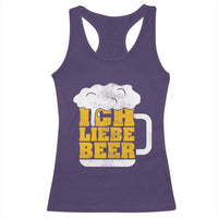Oktoberfest Drinking Racerback Tank Top Ich Liebe Bier Octoberfest German - Wonder Print Shop