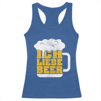 Oktoberfest Drinking Racerback Tank Top Ich Liebe Bier Octoberfest German - Wonder Print Shop