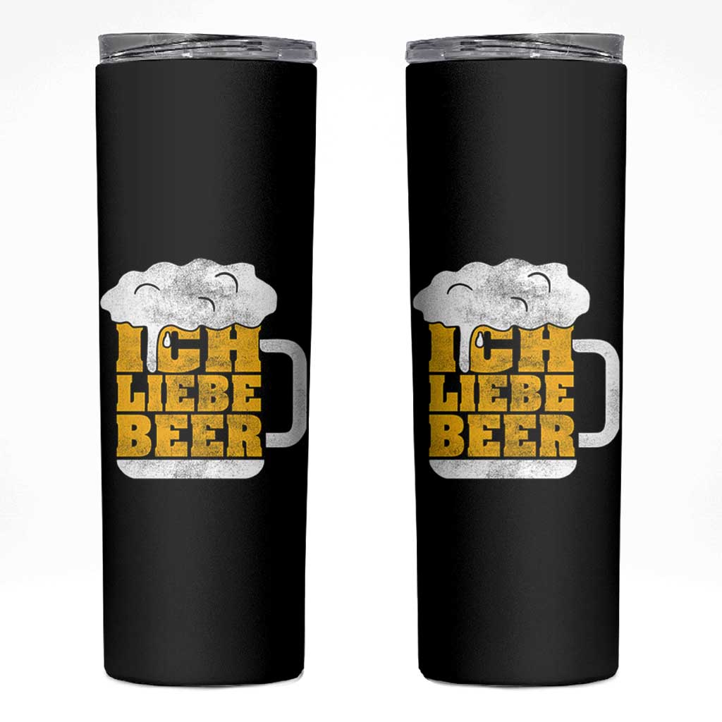 Oktoberfest Drinking Skinny Tumbler Ich Liebe Bier Octoberfest German - Wonder Print Shop