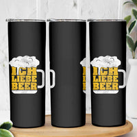 Oktoberfest Drinking Skinny Tumbler Ich Liebe Bier Octoberfest German - Wonder Print Shop