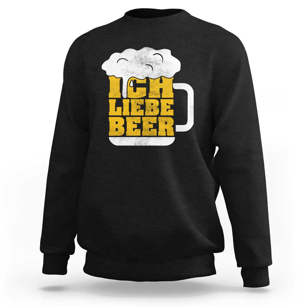 Oktoberfest Drinking Sweatshirt Ich Liebe Bier Octoberfest German - Wonder Print Shop