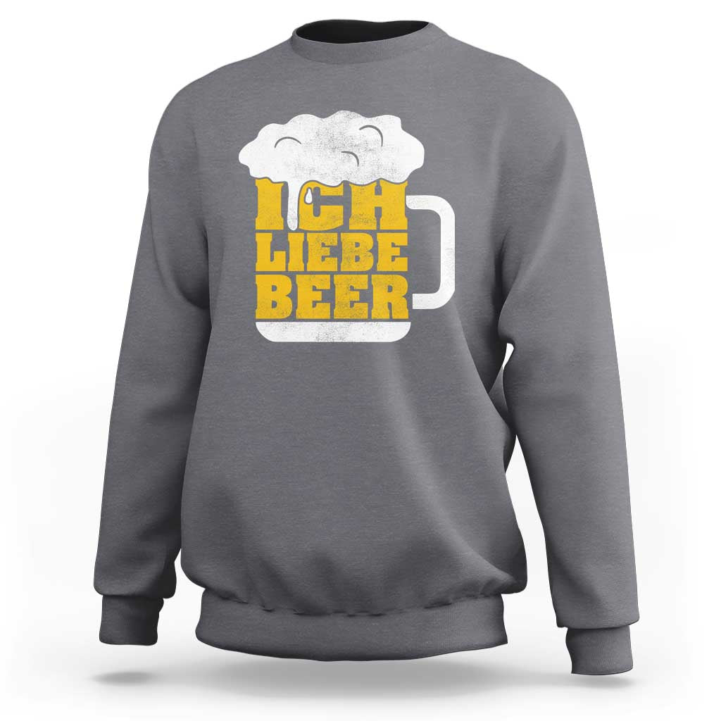 Oktoberfest Drinking Sweatshirt Ich Liebe Bier Octoberfest German - Wonder Print Shop