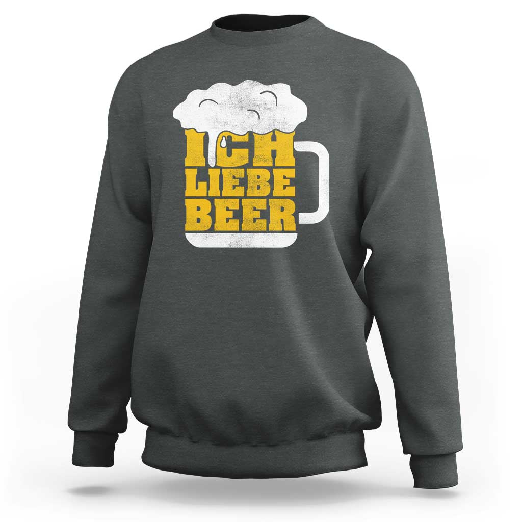 Oktoberfest Drinking Sweatshirt Ich Liebe Bier Octoberfest German - Wonder Print Shop