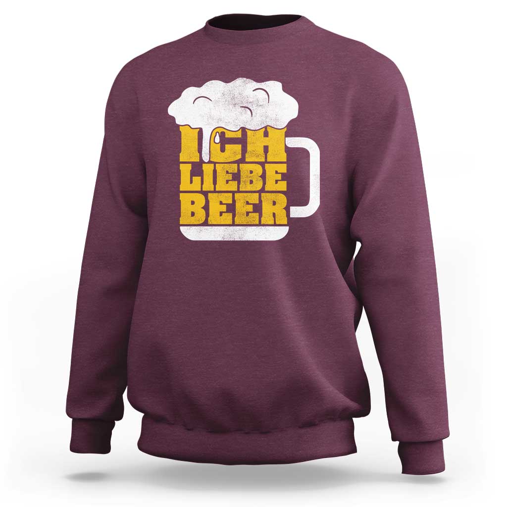 Oktoberfest Drinking Sweatshirt Ich Liebe Bier Octoberfest German - Wonder Print Shop