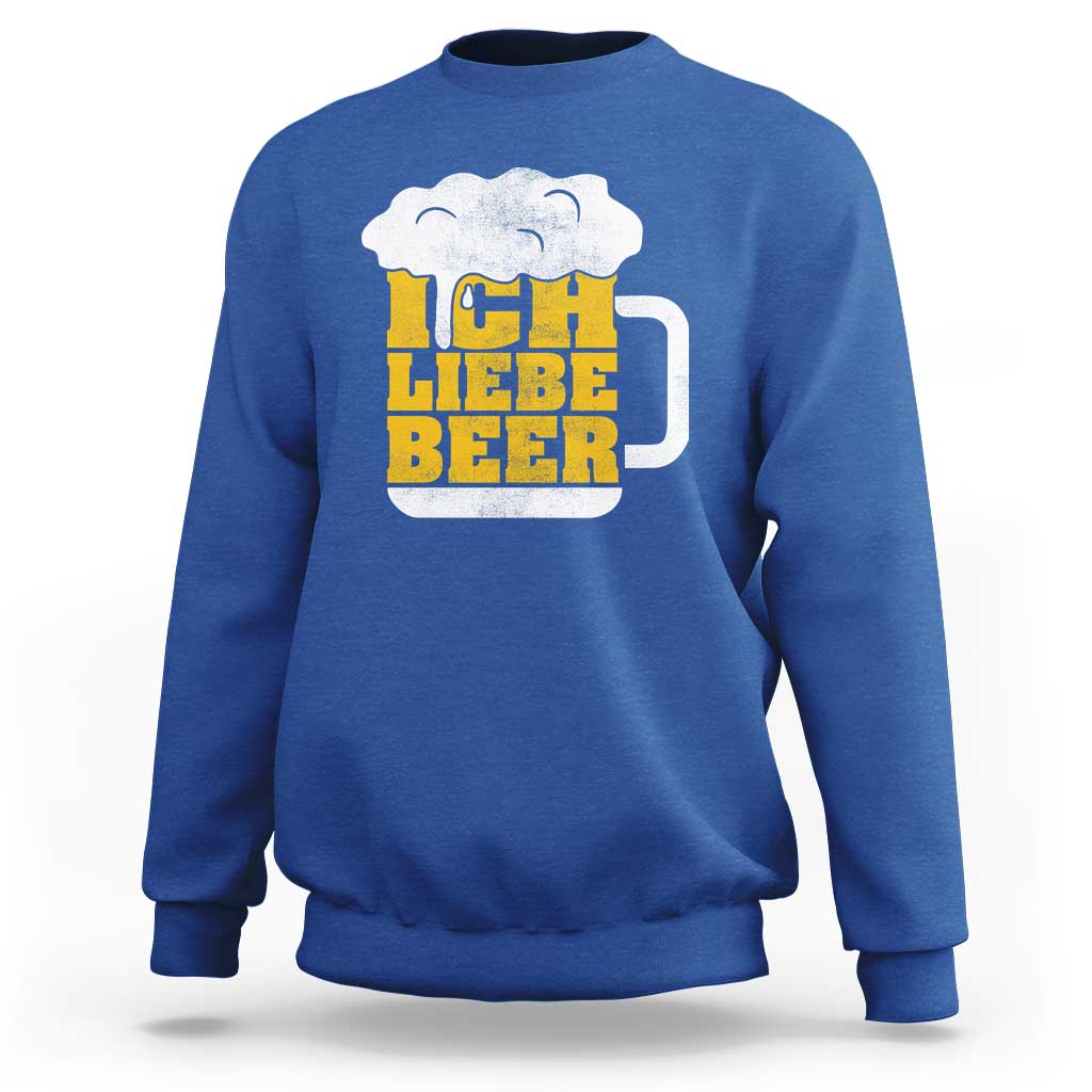 Oktoberfest Drinking Sweatshirt Ich Liebe Bier Octoberfest German - Wonder Print Shop