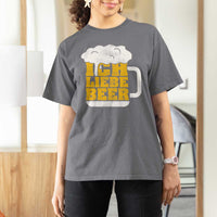 Oktoberfest Drinking T Shirt For Women Ich Liebe Bier Octoberfest German - Wonder Print Shop