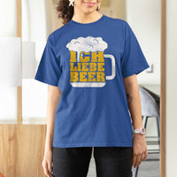 Oktoberfest Drinking T Shirt For Women Ich Liebe Bier Octoberfest German - Wonder Print Shop