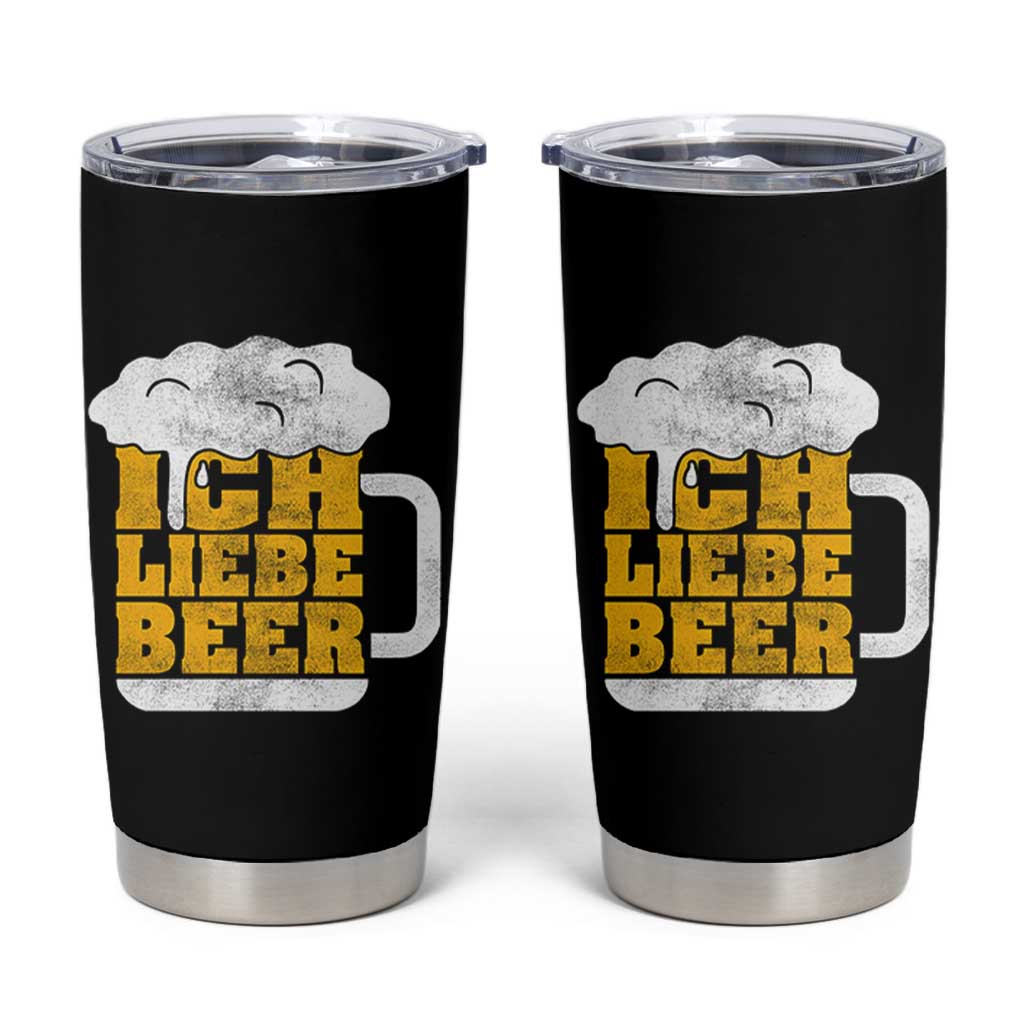 Oktoberfest Drinking Tumbler Cup Ich Liebe Bier Octoberfest German - Wonder Print Shop
