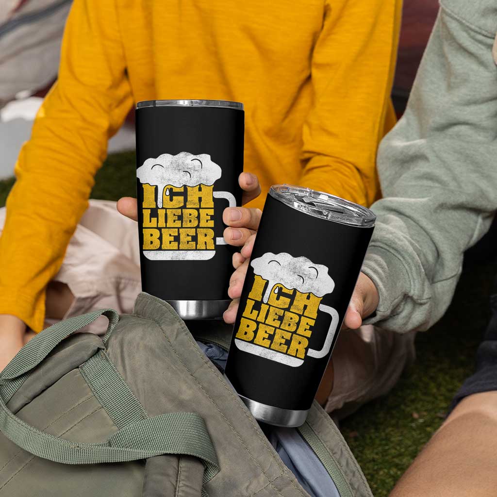 Oktoberfest Drinking Tumbler Cup Ich Liebe Bier Octoberfest German - Wonder Print Shop