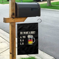 Funny Oktoberfest Garden Flag Do I Want A Bier Sarcastic Drinking German Flag - Wonder Print Shop